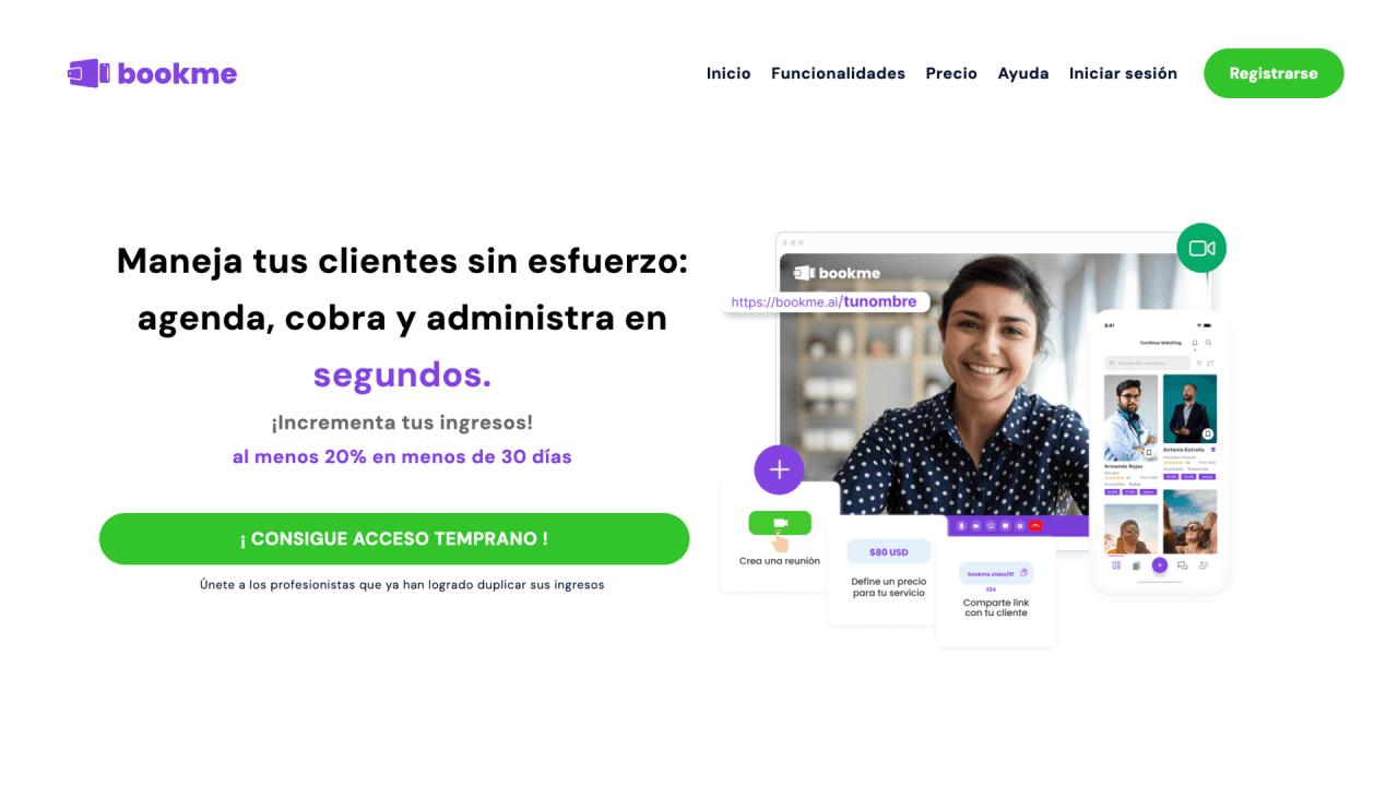 Día 4: Bookme – La App Todo en Uno para Gestionar tu Negocio con Videollamadas