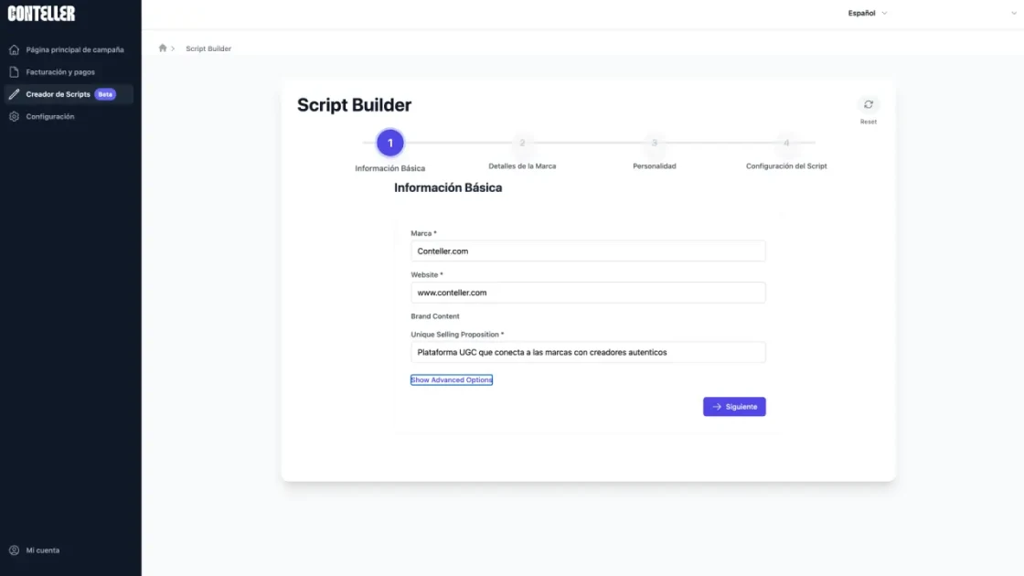 Día 2: Conteller Script Builder – Simplifica y Potencia tu Estrategia de Contenido 🎥✨